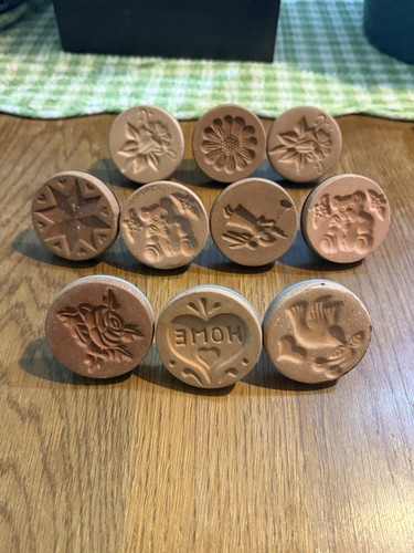 Vintage Rycraft 2" Terra Cotta Cookie Press Lot Of 10