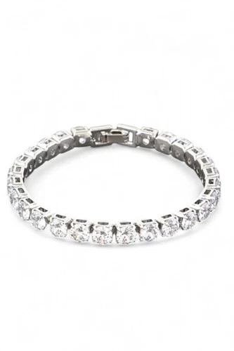 Cubic Zirconia Tennis Bracelet 6mm Wide Lead Nickel Compliant