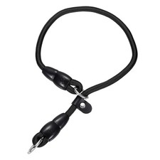 Dog Slip Collar No Pull Training Nylon Collar with Adjustable Stopper S Black