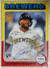 2024 TOPPS HERITAGE JACKSON CHOURIO REAL ONE OVERSIZED BOX TOPPER AUTO SEALED