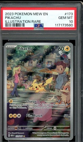 Pikachu 173/165 Pokemon 151 Illustration Rare Graded PSA 10 Gem Mint