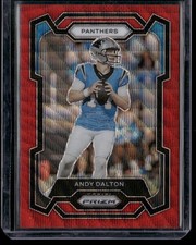 2023 Panini Prizm Andy Dalton Red Wave Prizm 004/149 #38 Carolina Panthers