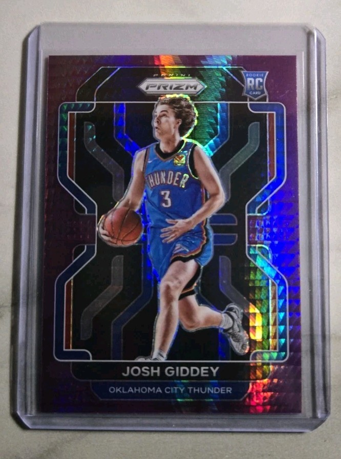 2021-22 Panini Prizm Josh Giddey Purple Hyper #301 Rookie Rc Bulls
