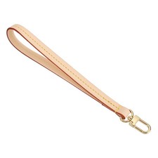 Genuine Leather Purse Strap, 8x0.43 Inch Shoulder Bag Strap, Light Apricot/Gold