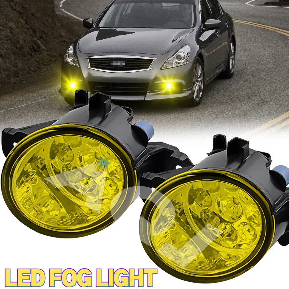 PAIR YELLOW LED Bumper Fog Light Driving Lamp For INFINITI G37 2010-2011