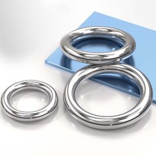 304 Stainless Steel Metal O Ring Welded Smooth Round CS 3-16mm ID 15-150mm