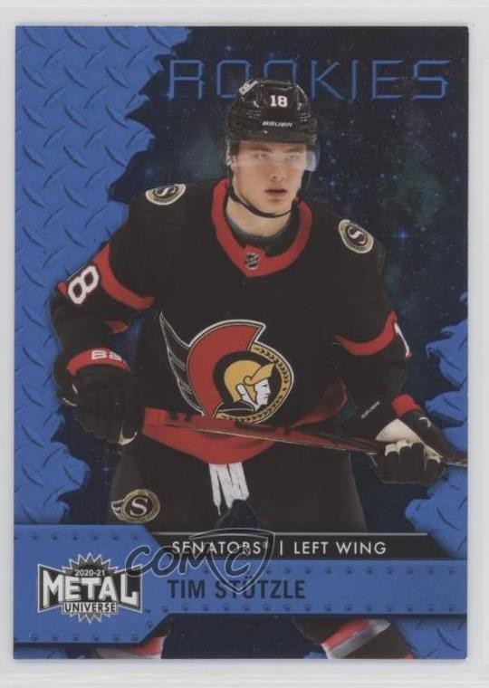 2020-21 Skybox Metal Universe Rookies Blue Spectrum Tim Stutzle #140 01ks