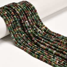 Natural Indian Agate Smooth Rondelle Beads Size 2x4.5mm 15.5'' Strand