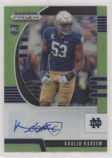 2020 Panini Prizm Draft Picks Rookies Neon Green 39/125 Khalid Kareem Auto 1l2