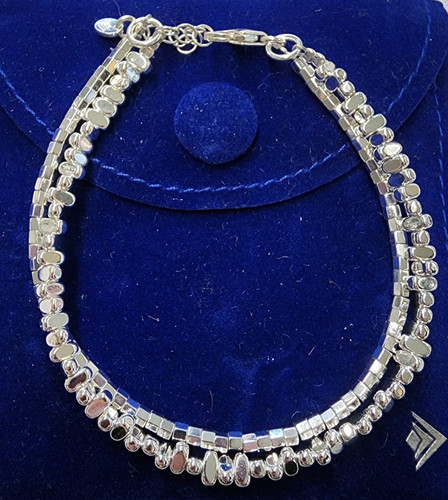 Silpada Sterling Silver Winter Bloom Bracelet 7"+1"