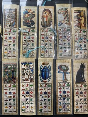 10 Bookmarks On Genuine Egyptian Papyrus 2x7 