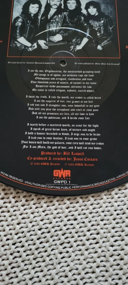 Motorhead, Orgasmatron, 1986  Made In UK Picture Disc  - Image 3 of 4