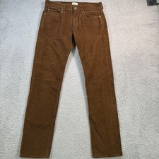 J.Crew 484 Slim Fit Corduroy Pants Mens 30x30 Brown Stretch