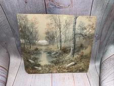 Vintage Landscape Original Painting By Unknown Signed Artist 15’x17’