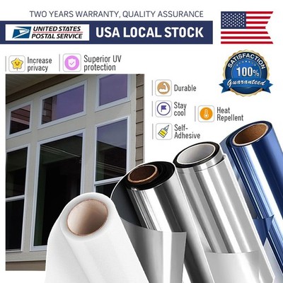 Reflective Mirror Window Film One Way Privacy Sun Tint Anti Glare UV Block house