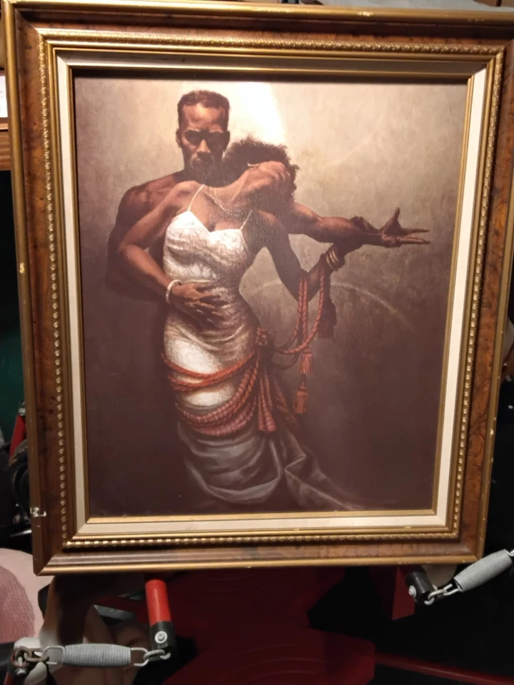 This An African Art Original Canvas Painting African American Art - Image 2 of 3