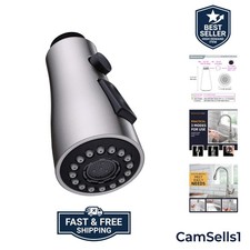 Kitchen Faucet Head Replacement G 1/2, 3 Modes, Brushed Nickel NSF/ANSI/CAN...