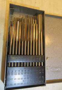 MORSE 60 Piece Wire Gage REAMER SET 1 to 60 HSS Straight Shank Made In USA