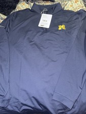 Rhoback Collegiate Michigan Wolverines Hessi 1/4 Zip Pullover XXL