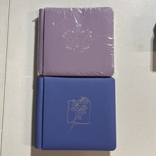 Creative Memories Lilac blue 7 x 7 Photo Album Silver Stars Starburst 12 pages