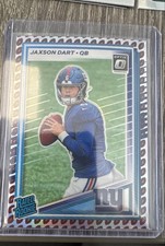 2025 Panini Donruss - Rated Rookie Jaxson Dart #400 Optic Preview Football Emoji
