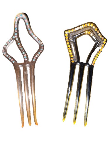VICTORIAN HAIR COMBS Rhinestones