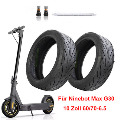2x Reifen Für Ninebot Max G30 Zubehör mit Ventil E Scooter 10 Zoll 60/70-6.5