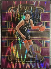 2023-24 Panini Select - Detroit Pistons Cade Cunningham Purple Flash Prizm /175