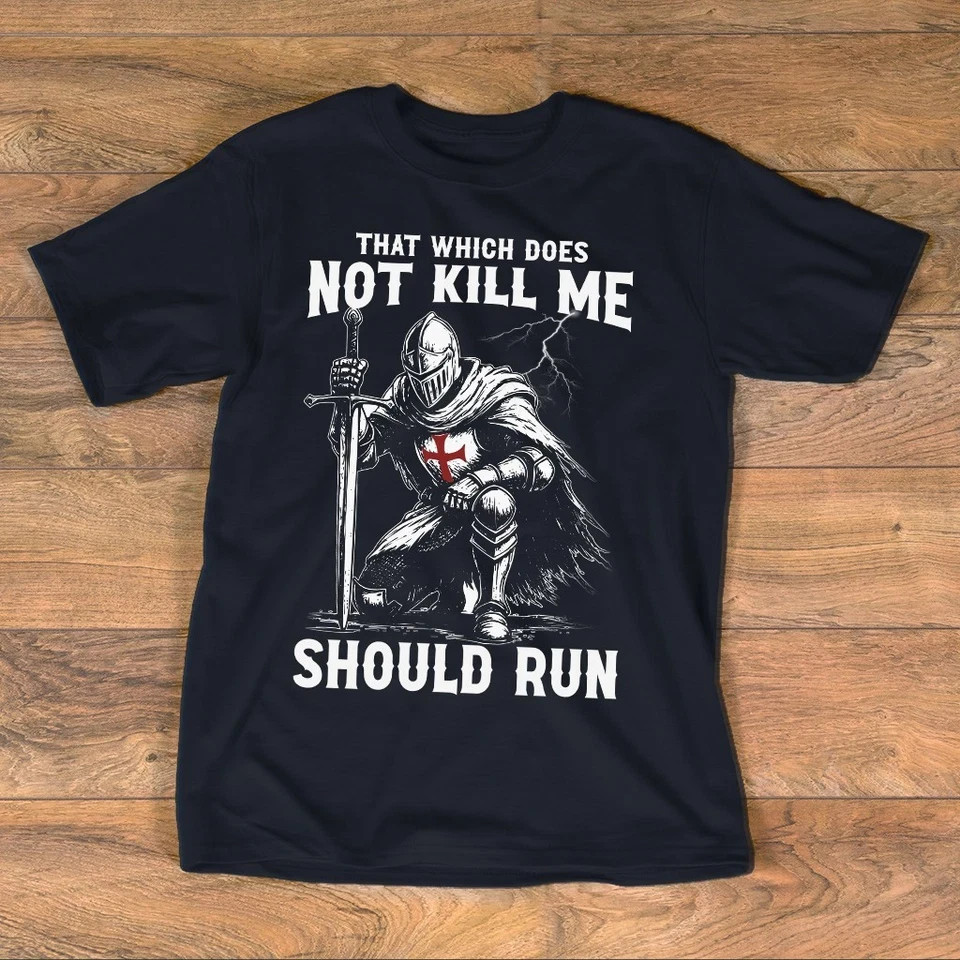 Crusader Templar Knight Shirt Medieval Christian Warrior Armor Tee for Veterans-image