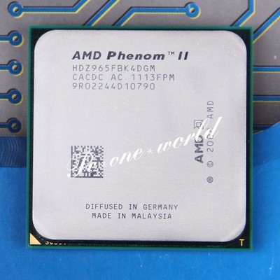 100% OK HDZ965FBK4DGM AMD Phenom II X4 965 3.4 GHz Quad-Core Processor CPU