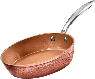 Gotham Steel Hammered Copper 9.5" Nonstick Fry Pan, Oven Safe/Dishwasher Safe