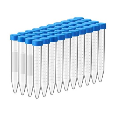 15mL Lab Centrifuge Test Tubes with Caps Plastic Container for Plant Tissue
