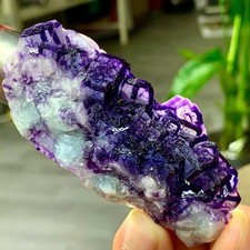 105G Rare  Purple cubic fluorite mineral crystal sample/nner Mongolia, China