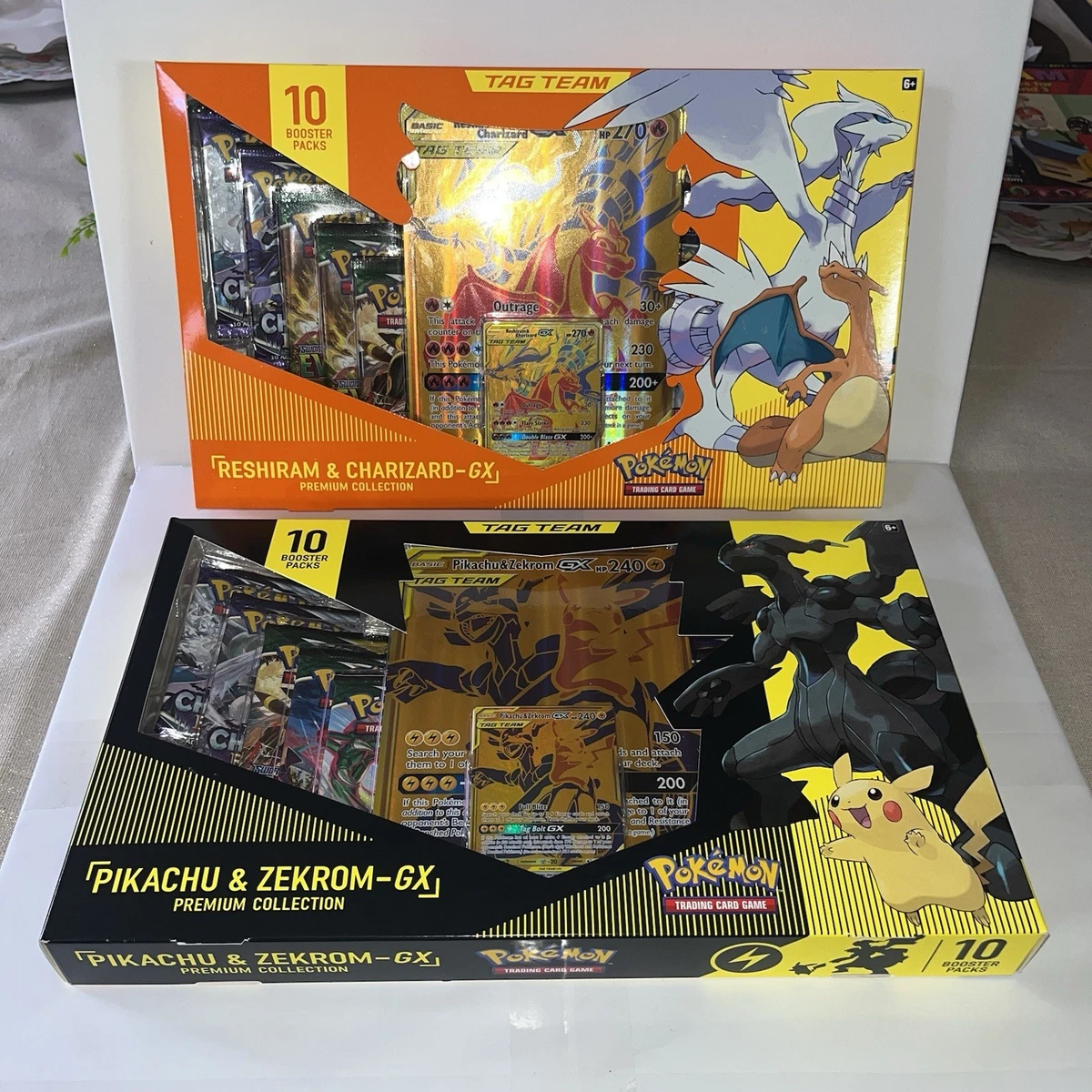 Pokemon TCG- Reshiram & Charizard/Pikachu & Zekrom GX Tag Team