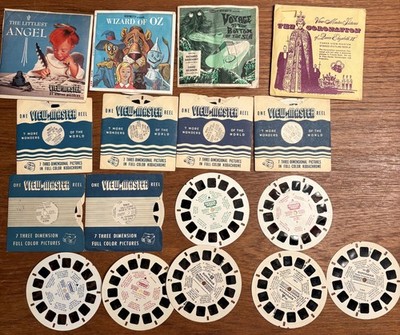 lot (20+) View-Master reels mixed Wizard of Oz QEII Coronation Buffalo Bill