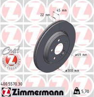 2X Bremsscheibe Formula S Zimmermann 400.5570.30 FüR Mercedes Klasse W214 W206