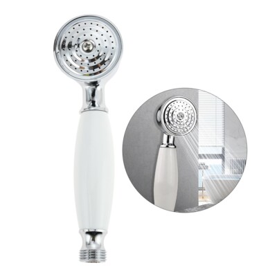 Polished Chrome Handheld Shower Spray Ceramic Handle SPA-like Shower Massage