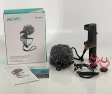 Movo Smartphone Video Rig w/ Microphone, Grip, & Strap for iPhone 8, X, & More