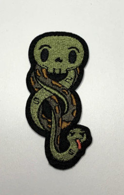 Death Eater Symbol Iron On Patch Harry Potter Snake And Skull
