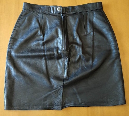 BELLO BOYS minigonna donna vera pelle nera nappa tg 42 M nero nappato mini  gonna | eBay