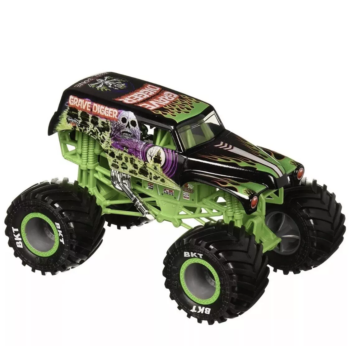 Monster Jam, Grave Digger Retro 1:24 Scale Die-Cast Monster Truck, Girl and  Boy Toys