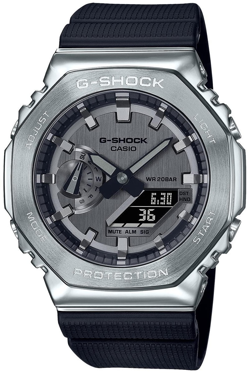G-SHOCK gm-2100-1ajf シルバー CASIO G-SHOCK GM-2100-1AJF Silver Metal Case Series Analog Digital