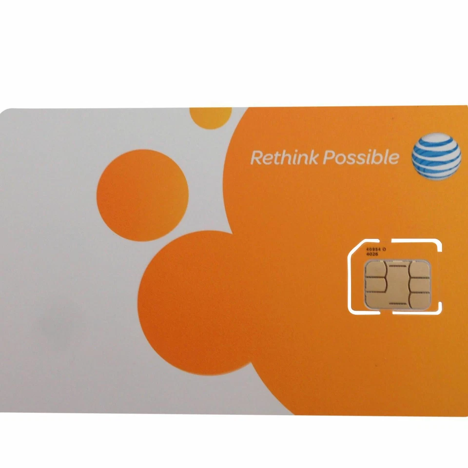 AT&T FACTORY Micro 4G LTE sim card for iphone 4 / 4s samsung galaxy S 4/5 Note 4 - Image 3 of 3