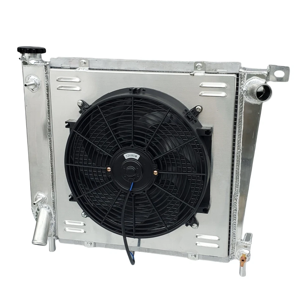 4Row Radiator&Shroud+Fan For 1985-94 Ford Ranger,Explorer,Bronco II&Navajo B4000 Foto 3 de 4