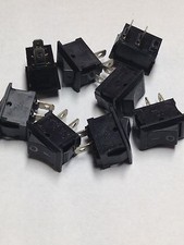 ROCKER SWITCH BLACK ON RESET 2 PIN 12VDC 240VAC 10pcs
