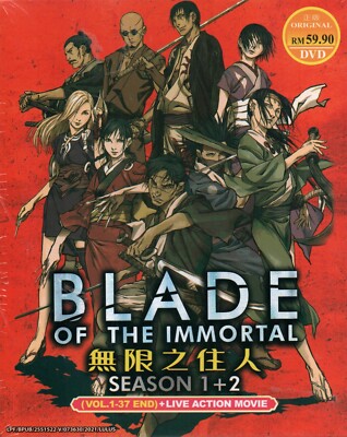 Anime DVD Blade Of The Immortal Season 1+2 Vol.1-37 End + Movie English Dubbed