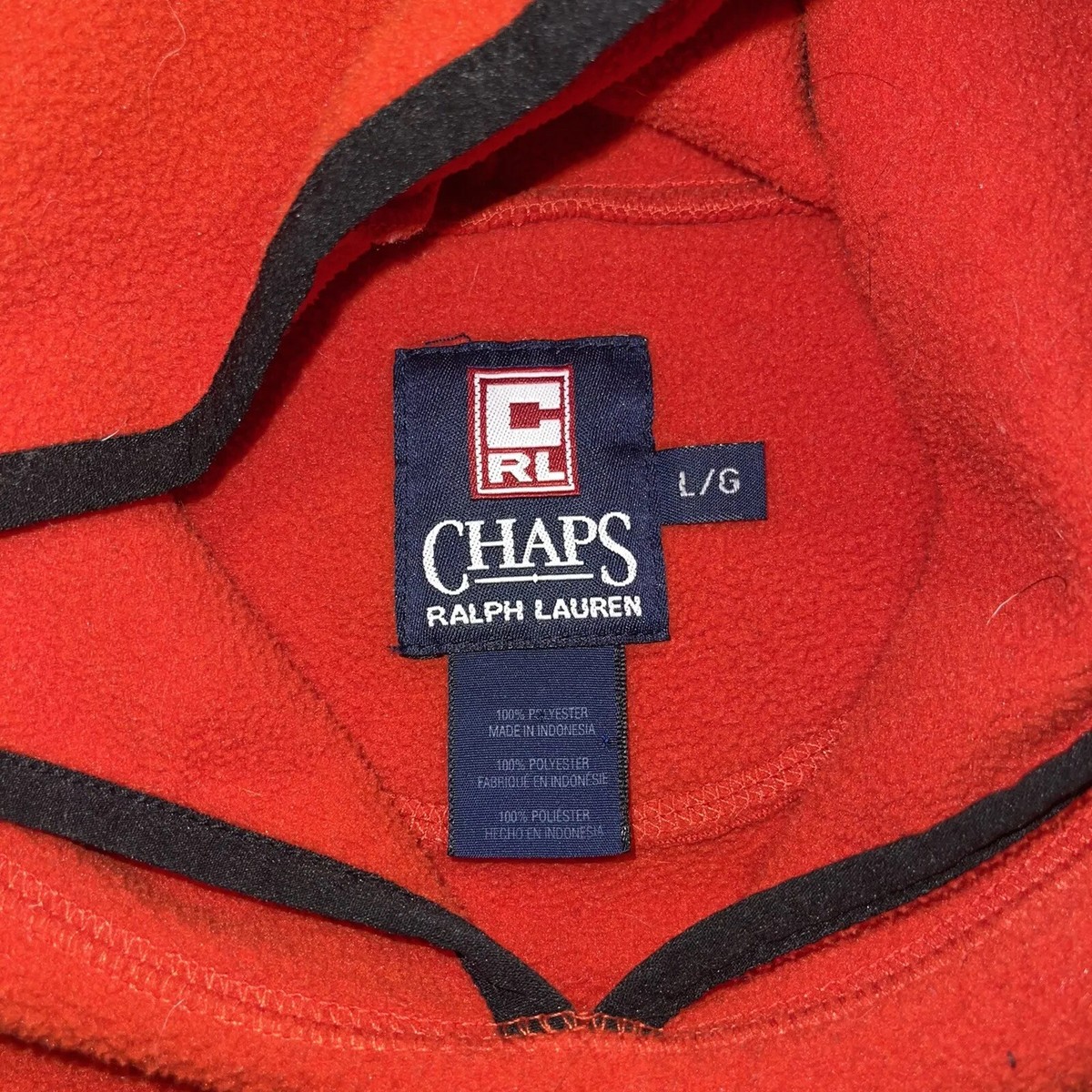 Vintage Chaps Polo Ralph Lauren Fleece Hoodie Sweatshirt Pullover