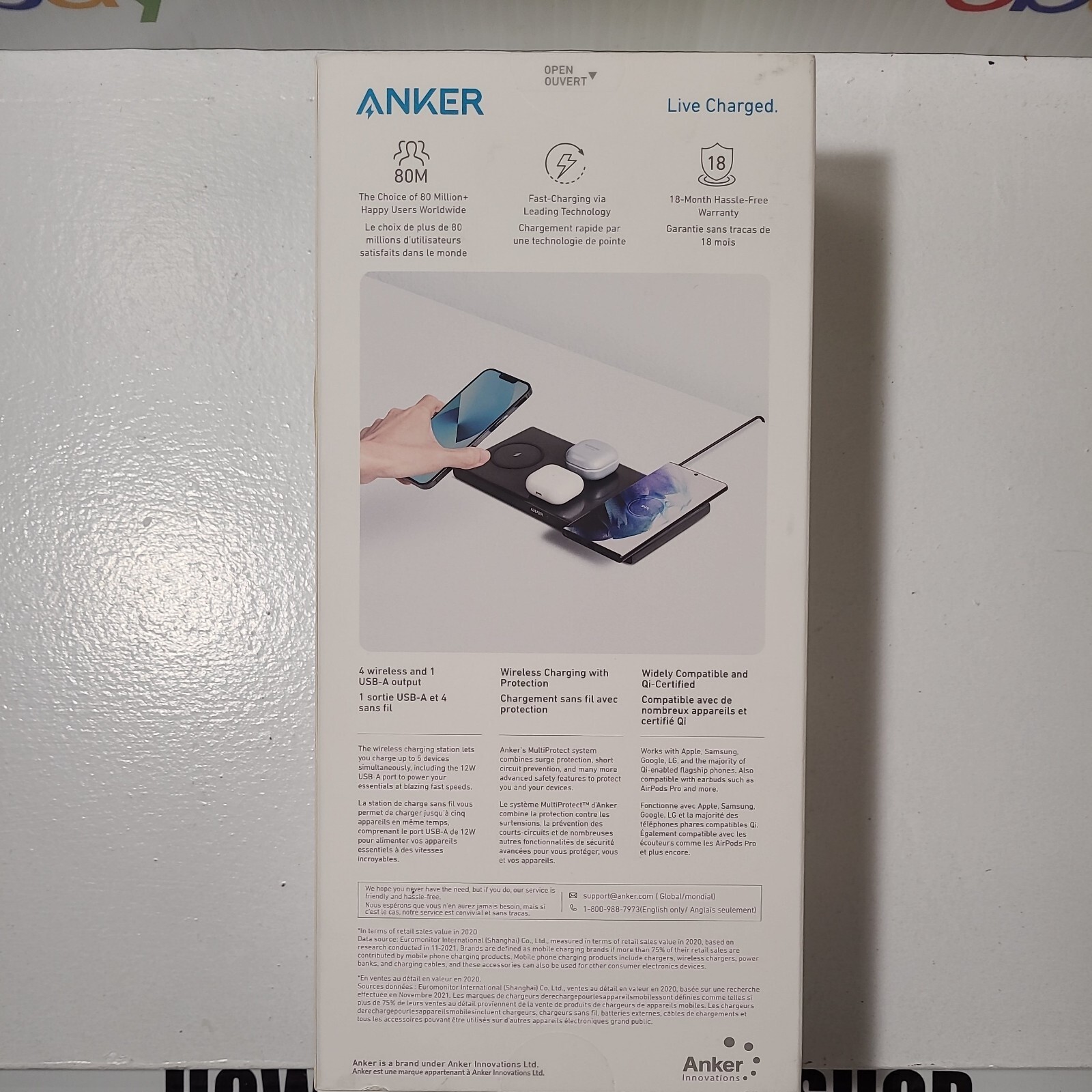 Brand New Sealed! Anker 552 Wireless Charger 5in1 Station 4 Wireless
