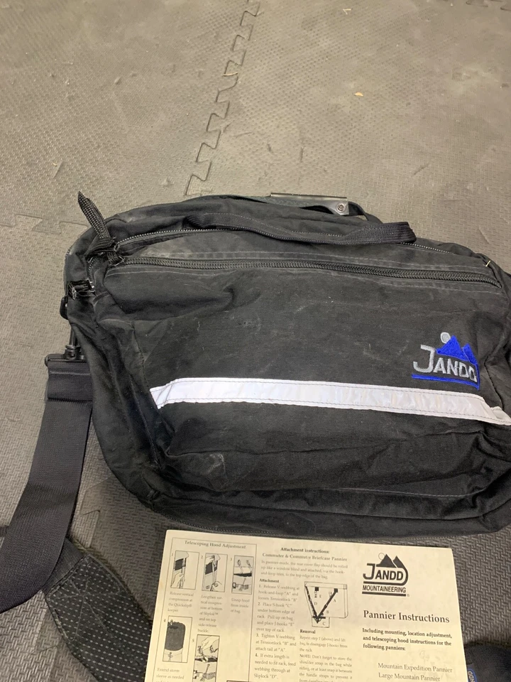 Jandd Bike Computer Bag / Briefcase / Messenger for Pannier Rack, Padded Strap - Image 3 of 4