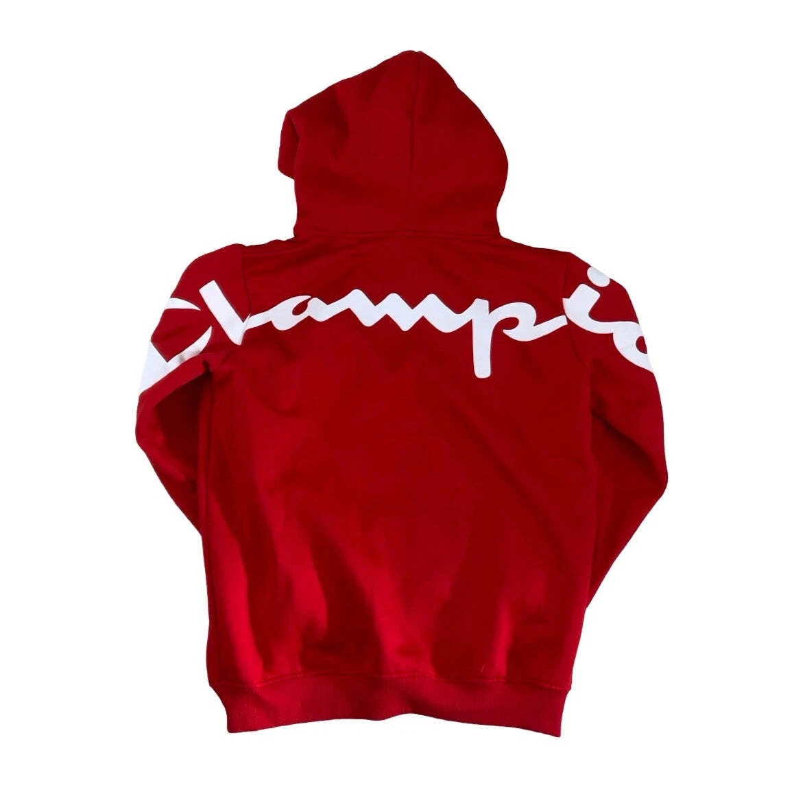 Felpa con cappuccio rossa Champion x Supreme autentica M L